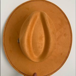 Joanna Indiana Suede Flat Brim Hat